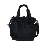 Borsa a tracolla nera LEACAT, design elegante e funzionale, con manici e cinghia regolabile, ideale per viaggi e uso quotidiano.