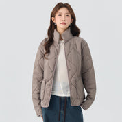 Maria | Chaqueta acolchada de entretiempo para mujer con cuello mao