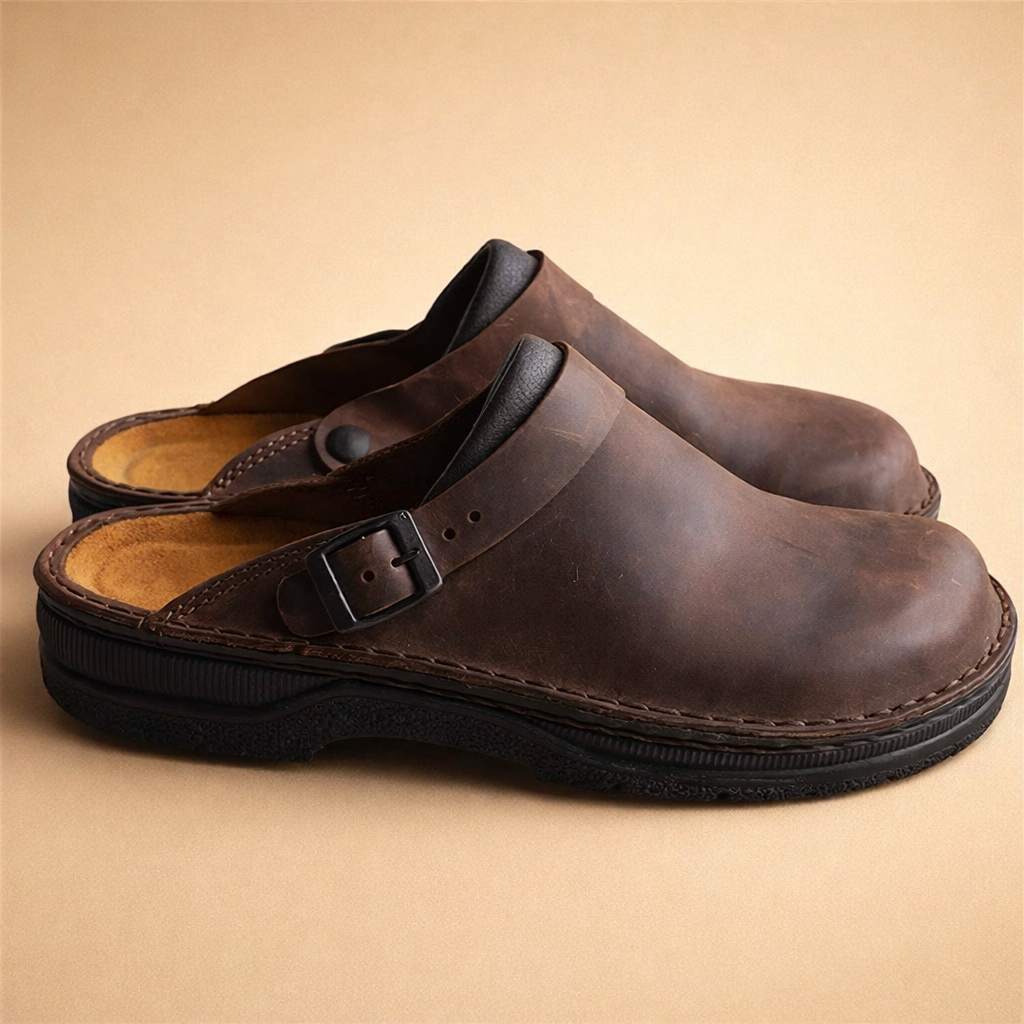 Paolo | Sandalias Clog Ajustables de Comodidad para Hombre