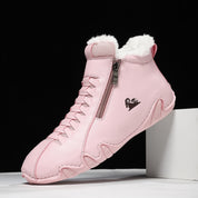Frieda | Botines de invierno forrados para mujer de polipiel con cremallera