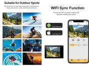 4K Ultra-HD Sportkamera – WLAN-fähig und wasserdicht für Vlogging und Outdoorsport