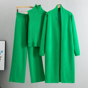 Emilia | 3-teiliges Loungewear-Set für Damen aus Strick mit langem Cardigan
