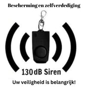 Allarme personale nero 130dB con sirena, dispositivo di sicurezza portatile per autodifesa, protezione personale, sicurezza, allerta sonora.
