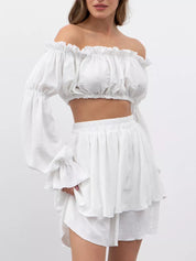 ILDA | Conjunto de verão elegante com ombros descobertos