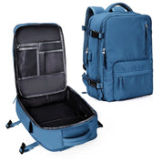 Sac à dos étanche de voyage avec bretelles ergonomiques et compartiment pour ordinateur portable jusqu'à 17 pouces – 25 litres, noir/bleu/noir olive