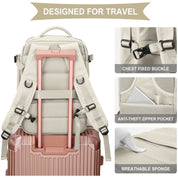 Sac à dos étanche de voyage avec bretelles ergonomiques et compartiment pour ordinateur portable jusqu'à 17 pouces – 25 litres, noir/bleu/noir olive