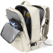 Sac à dos étanche de voyage avec bretelles ergonomiques et compartiment pour ordinateur portable jusqu'à 17 pouces – 25 litres, noir/bleu/noir olive