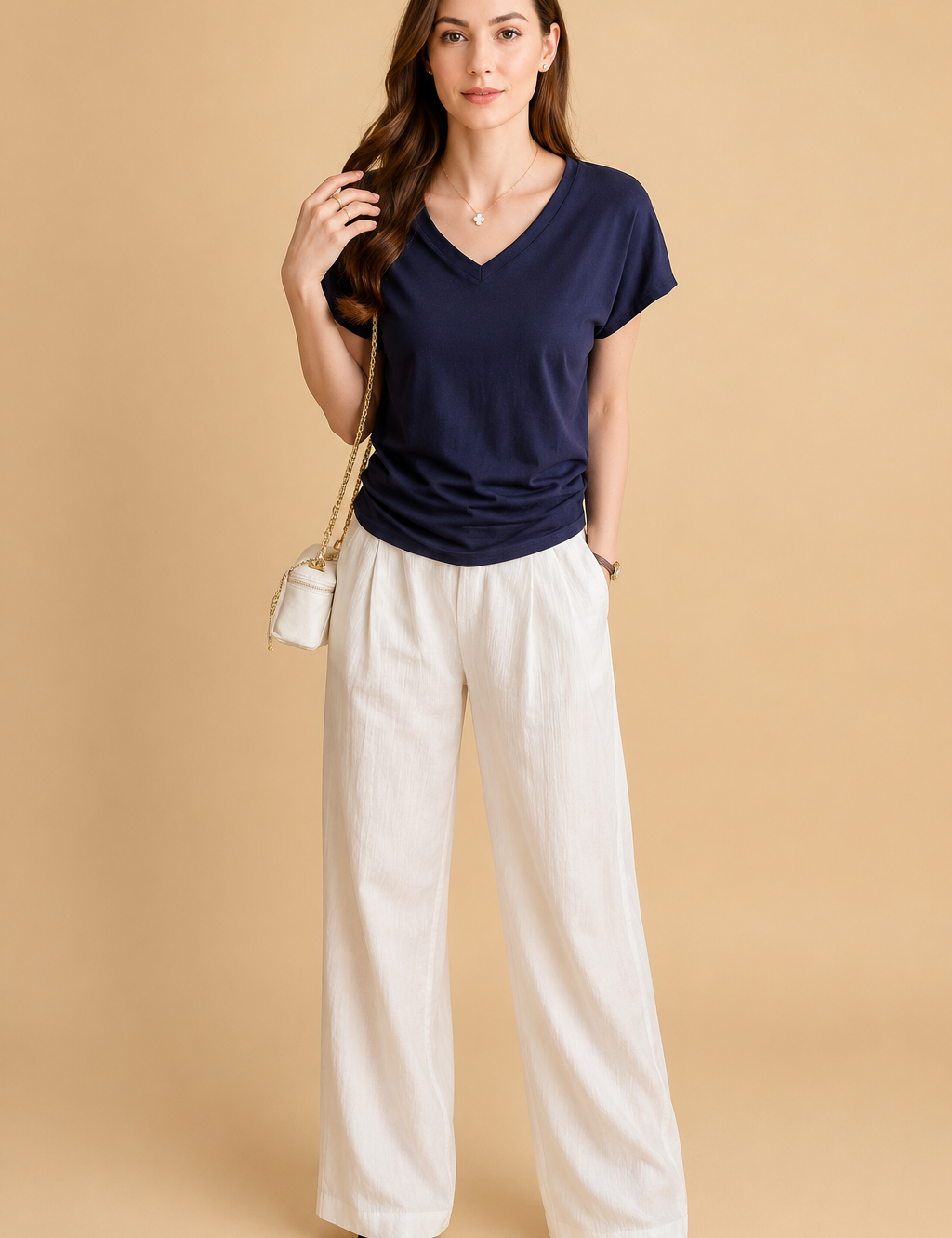 Fiore | Camicetta estiva elegante con scollo a V