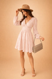 ANNA | Stunning satin summer dress with puff sleeves