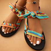 Sandali ortopedici da donna DELIA | Sandali Piatti Estivi alla Moda con Stampa Leopardata per l'Estate