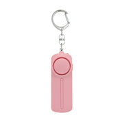 Portachiavi allarme personale rosa, dispositivo di sicurezza compatto con sirena integrata, ideale per autodifesa e protezione personale.