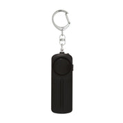 Portachiavi allarme personale nero con sirena di sicurezza, design compatto, ideale per autodifesa e protezione personale. Accessorio sicurezza portatile.