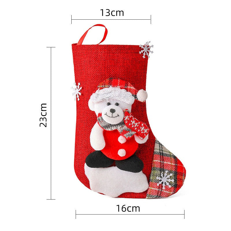 FestiveCharm | Juego de calcetas rojas de Navidad para adornos festivos