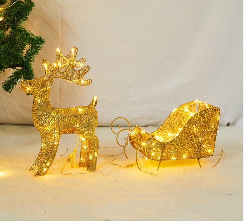 HolidayDeer – Beleuchtete Weihnachtsrentier-Gartenfigur mit Geweih