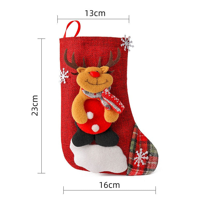 FestiveCharm | Juego de calcetas rojas de Navidad para adornos festivos